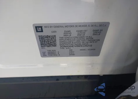 2021 Chevrolet Equinox Fwd Ls from USA, damaged, VIN 3GNAXHEV0MS130272